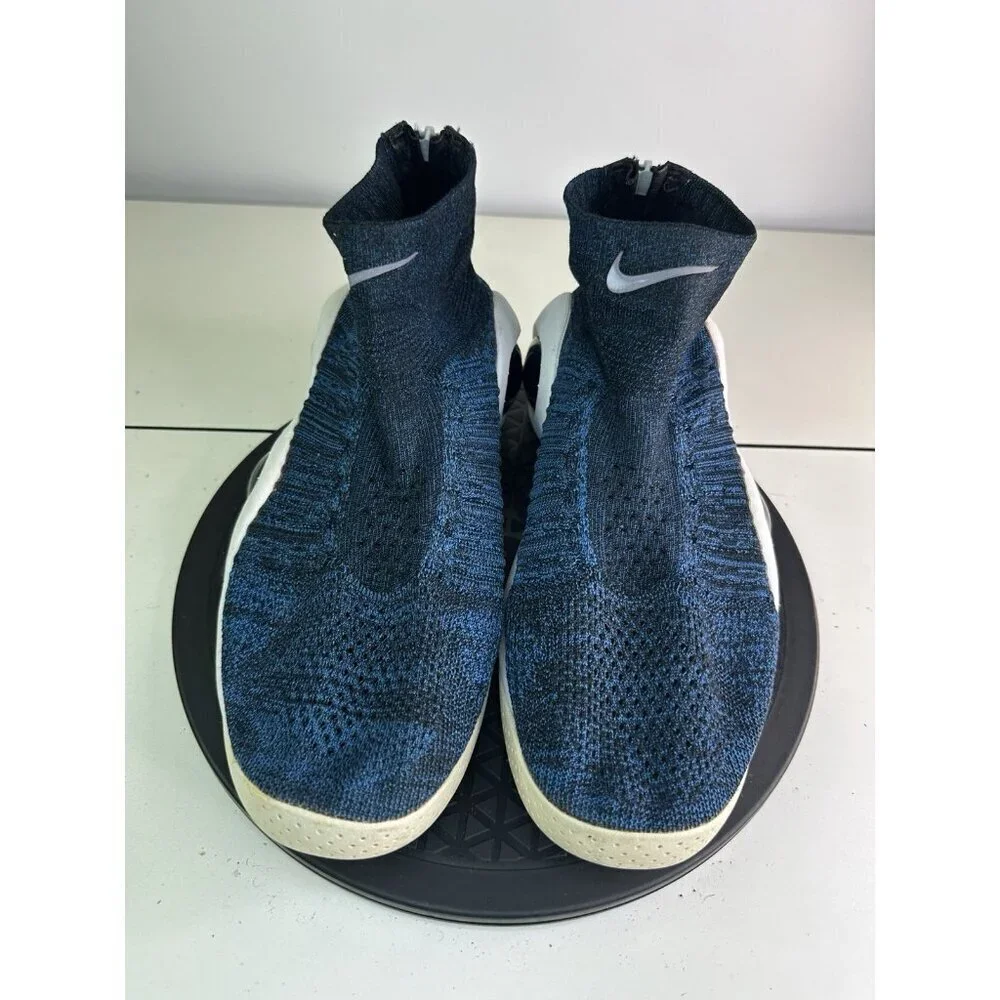 DAMAGED Blue Nike Flight Bonafide Shoes Mens 10.5 Athletic Zip 917742-400